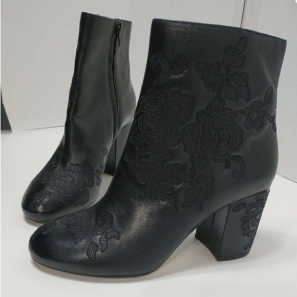 MICHAEL Michael Kors Shoes - Michael Michael Kors leather lace embossed womens booties black (so detailed!!)